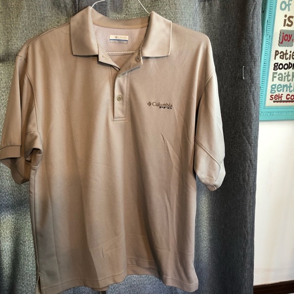 Columbia PFG polo tan collar shirt small P - Picture 2 of 10